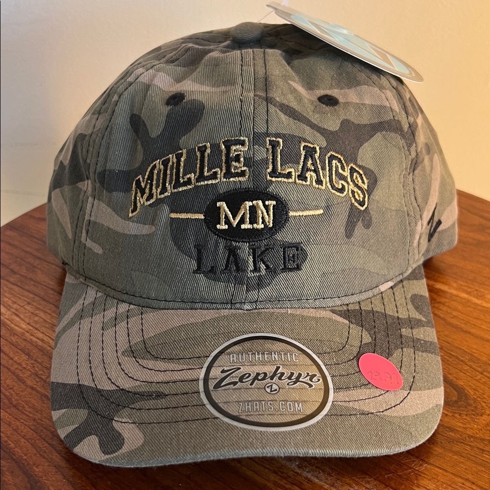 Zephyr Camouflage Hat with Gold Accents